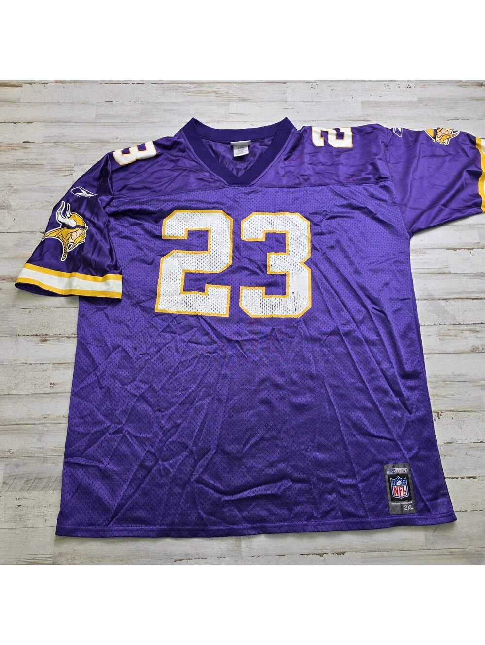 VTG Michael Bennett Minnesota Vikings #23 Reebok NFL Football Jersey Men's 2XL